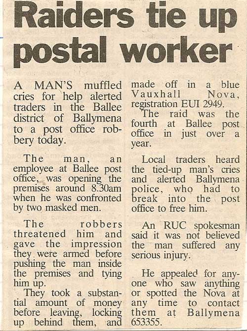 Belfast Telegraph ballee post Office