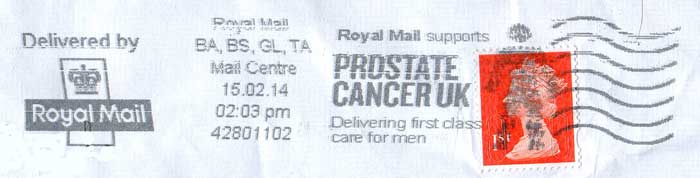 Royal Mail supports PROSTATE CANCER UK Delivering first class care for men.