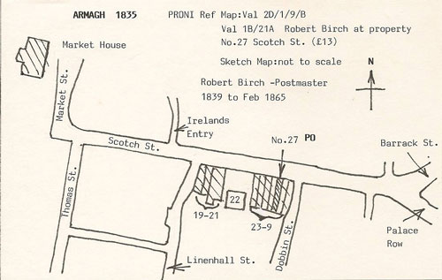 Armagh 1835 PO Location