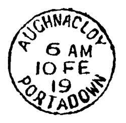 10 Feb 1919 Aughnacloy Portadown