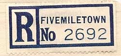 Fivemiletown Registration Label